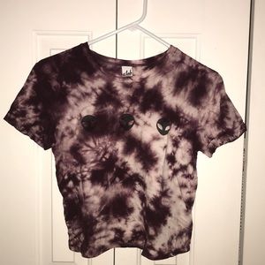 Purple Tie Dye Alien T-Shirt